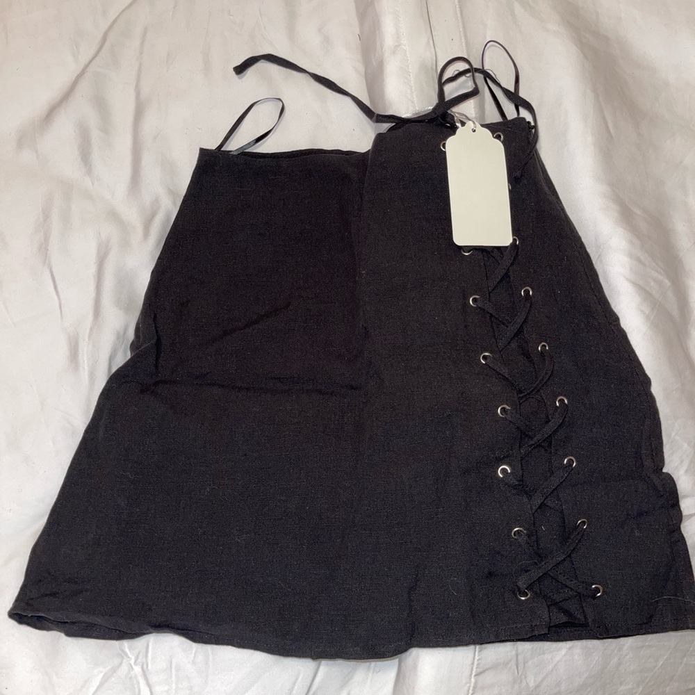 Honey Belle Criss-cross Mini Skirt